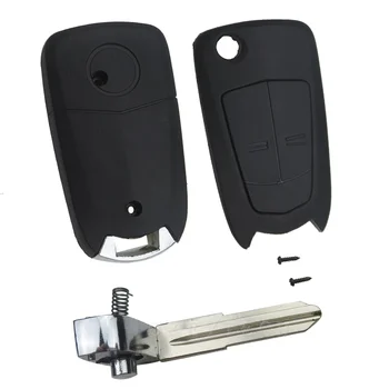 OkeyTech модифициран ключ флип-сгъваем дистанционно на ключа на автомобила Shell 2 Бутон Uncut HU46 ляв нож за Opel Montana Vectra Agile Novo Corsa