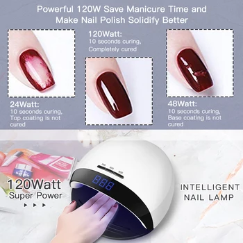Гореща разпродажба нов 120 W нокти простор гел лампа UV-лампа UV за нокти-led лампа за маникюр