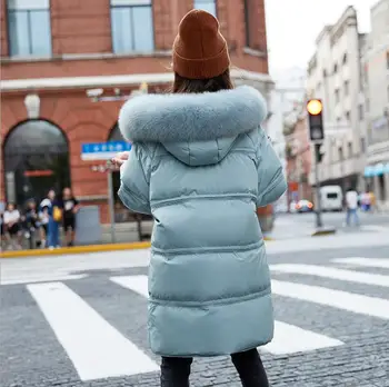 Децата дълъг пуховик зима Нов високо качество сгъсти надолу палтото на момичето мода на горно облекло потници тийнейджърката парк 6-14Y ws1882
