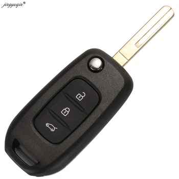 Jingyuqin 3 бутона flip дистанционно ключ PCF7952E 4A чип за Renault Kadjar Captur Megane 3 Символ на 433 Mhz Hu138te VAC102