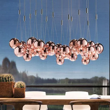 Nordic модерен ресторант изкуство осветление дневна спалня led балон полилей салон за красота инженеринг зала висящи лампи