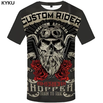 KYKU Brand Motorcycle T Shirt Пънк T-shirt Knight Тениски 3d T Shirt Casual Men Vintage Rock Hip Hop Summer Tee Top Homme Clothes