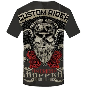 KYKU Brand Motorcycle T Shirt Пънк T-shirt Knight Тениски 3d T Shirt Casual Men Vintage Rock Hip Hop Summer Tee Top Homme Clothes
