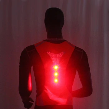 Спорт на открито, отразяваща led жилетка светлина мигач жилетка под наем отразяваща предупреждение жилетки с висока видимост за сигурност на дрехи