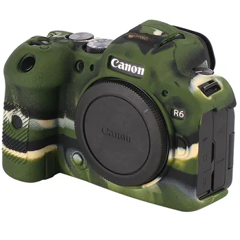 Сгущает противоскользящий Мек силиконов каучук защитен калъф корпуса на фотоапарата, за да canon EOS R6 Case DSLR Bag