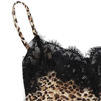 Мода Момиче прекрасната дантела леопардовый принт бельо и панталони Пижамный секси комплект безшевни комплект дамско бельо pigiama leopardo FJSL