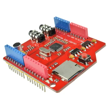VS1053 VS1053B стерео аудио MP3 плейър Shield Record Decode Development Board модул със слот за TF карти за Arduino