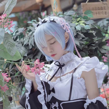 Аниме cosplay рокля Re:zero Kara Hajimeru Isekai Seikatsu Life In a Different World Ram Rem Maid Облечи Хелоуин Cosplay Costume