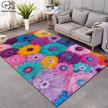 Европейският стил на високо качество на цвете 3D килим за хола килими спалня имат противоплъзгаща подложка мода кухня килим размер на Rugs16