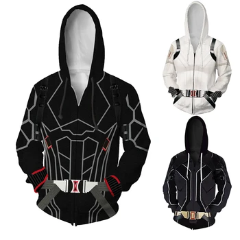 2020 филм Черната Вдовица костюм светкавица блузи, блузи, палта черната вдовица безкрайност война cosplay 3D пуловер Блузи за мъже