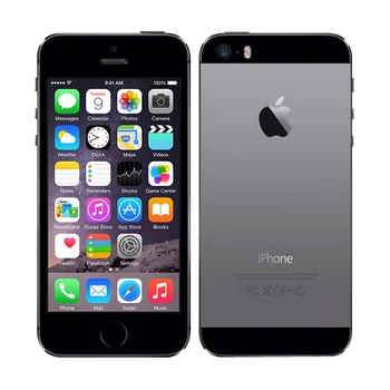 Apple iPhone 5S Dual Core 16GB/32GB/64GB ROM и 1GB RAM, 8MP камера IOS Touch ID Фабрика Отключена оригинален мобилен телефон безплатна доставка