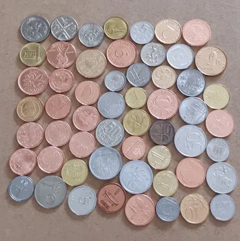Шестдесет различни страни или региони, 14-25мм набор от 60 броя монети-стара оригиналната монета колекционерско издание Представи запомнящо се рядко