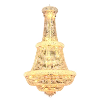 Phube осветление голямо антре Антре кристален полилей Френска Империя злато кристални полилеи светлинно осветление+Безплатна доставка !