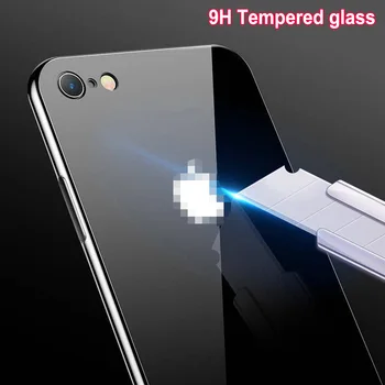 Луксозен гальванический закалено стъкло калъф за телефон Apple iPhone 11 11Pro Max XS Max XR X 6s 7 8 6 Plus покритие лъскава тънка капачка