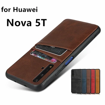 Премиум Пу кожен калъф Huawei Nova 5T чантата си и слотове за карти защитно кобур делото калъф за телефон Nova5T