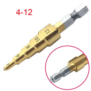 3-12mm 4-12mm 4-20 mm стъпка на тънки бормашина дупка нож Динт инструмент шестостенния джолан стъпка бормашини джолан с покритие от метал тренировка