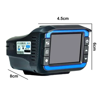 2-in-1 2 нч HD 720P Car DVR Камера Radars Детектор Video Recorder Dash Cam Против Radars маска камера за задно виждане Automobile