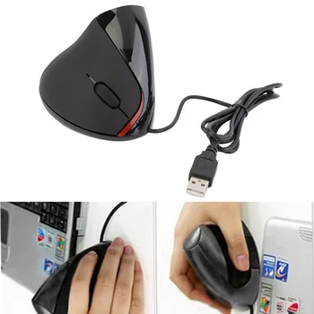 5D оптична проводна детска мишка с USB порт 2400dpi 2.4 GH ергономична вертикална Вертикална мишка за настолен компютър и лаптоп