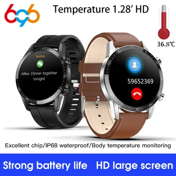 T03 Smart Watch Men ECG ТОЧКИ Heart Rate monitor температурата на тялото, IP68 Водоустойчив фитнес тракер Smartwatch PK L13 T1 L7 X6 R8 T9
