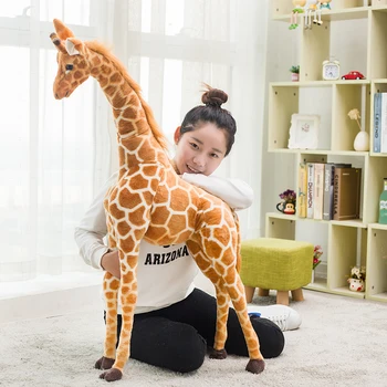 120 см моделиране на плюшени играчки жираф голям е размерът на прекрасната мека кукла животни мек жираф кукла високо качество на подарък за рождения Ден на детска играчка