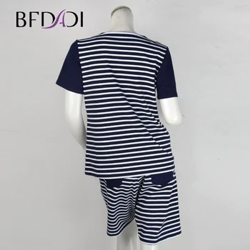 BFDADI мода лента комплект за жени шорти, тениска 2 бр. съоръжения за жени ежедневни дрехи с къс ръкав шорти костюм Z-1903