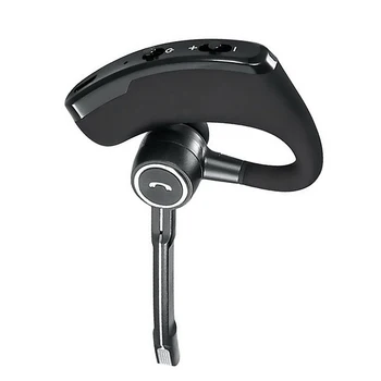 V8S черен бизнес Bluetooth слушалки с отолог на една кука за намаляване на шума USB акумулаторна безжична слушалка в ушите с микрофон
