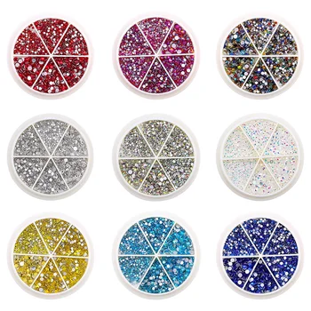 Многоразмерные стъклени кристали за нокти, за нокти художествени орнаменти, кристали аксесоари за окачване на стена на смесен размер на кристал набор от