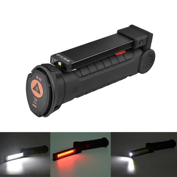 Преносим 5-защитен COB фенерче Фенерчето USB Акумулаторна батерия led работно светлина магнитен COB Lanterna подвесная палатка лампа вградена батерия