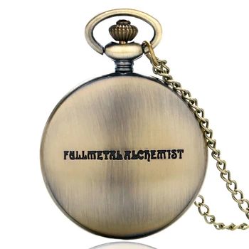Няколко стилове Fullmetal Alchemist матов лак джобни часовници Сребърно колие с висулка Мъжки кварцов часовник луксозни коледни подаръци