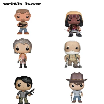 Чисто нов! POP The Walking Dead WALKING DEAD & CARL DARYL DIXON HERSHEL GREENE with box Рибка Action Model Toys for Children gift