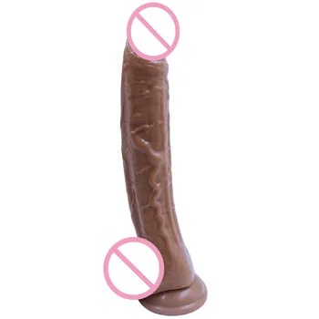 Супер голям мек реалистичен вибратор изкуствен пенис стимулатор на влагалището силна издънка възрастни лесбийски секс играчки за жени