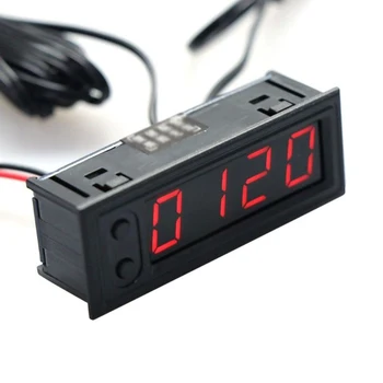 DC 12V мултифункционален електронен модул часовници часовници температурата на колата напрежение на батерията на монитора волтметър