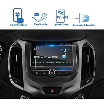 Закалено стъкло навигация информационно-развлекателен център сензорен екран протектор за Chevrolet Cruze 2016-2018 7 инча