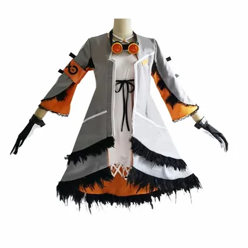 Аниме! Arknights Ptilopsis боен костюм облечи Лолита чудесна униформи cosplay костюм за Хелоуин костюм за жени и перука обувки