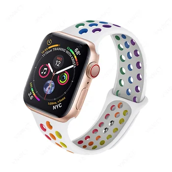 Спортен каишка за Apple watch band 44 мм/40 мм iWatch band 42 мм/38 мм силикон каишка за часовник гривна за Apple watch серия 6 se 5 4 3 2