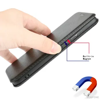 Нов кожен калъф, изработени от въглеродни влакна за Asus ROG Phone 3 ZS661KS Business Портфейла Flip Stand Cover ROG Phone 2 ZS660KL чанти броня Etui