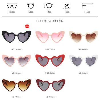 DYTYMJ Luxury Сърце слънчеви очила Жени 2020 извънгабаритни очила Жени ретро очила за жени/мъже огледало Oculos De Sol Feminino