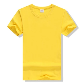 13 цвята XS-3XL памук Дамски тениска ежедневни Свободна твърда О-образно деколте с къс ръкав на корейското лято дамски тениски на топ W675