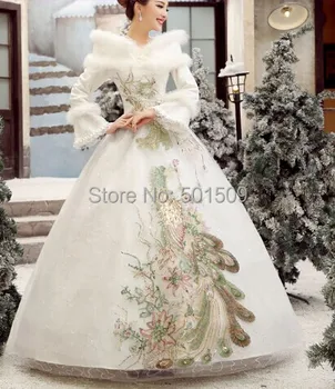 дами възрастни жени разкошен паун Снежна кралица cosplay костюм принцеса средновековна рокля фея облечи партия/фестивал за Хелоуин