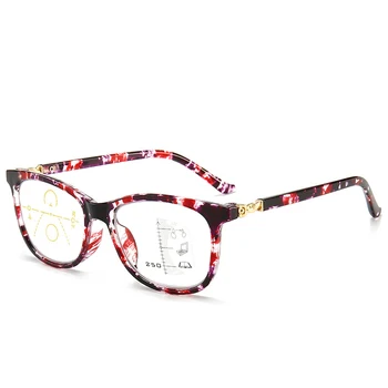 Мультифокальные прогресивни очила за четене стари жени анти-синя светлина очила мъжете пресбиопия очила +100 до + 350