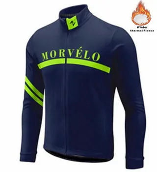 Morvelo Winter Thermal Fleece Колоездене Джърси с дълъг ръкав Ropa ciclismo hombre велосипедна облекло велосипедна облекла трико Ciclismo