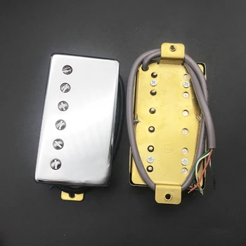 Електрическа двойна макара хамбакер пикап на шийката на мост пикап 50мм 52мм Керамичен Магнит 2 проводник за LP китара
