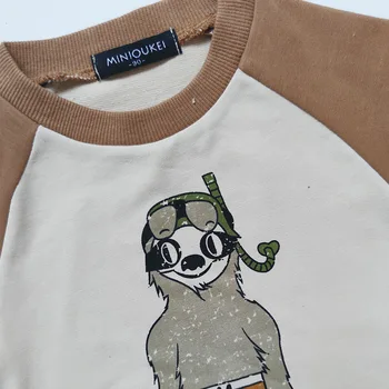 2020 новият есенно-зимен марка Детски пуловери за момчета момичета сладък карикатура печат качулки Детски памучни дрехи връхни дрехи