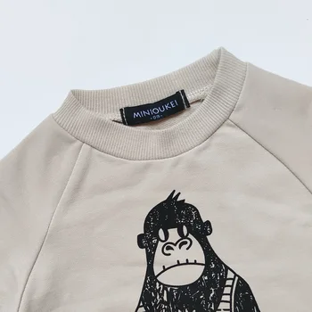 2020 новият есенно-зимен марка Детски пуловери за момчета момичета сладък карикатура печат качулки Детски памучни дрехи връхни дрехи