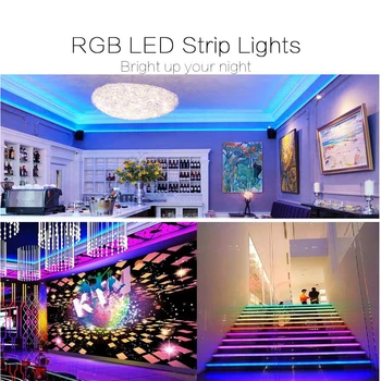 5M, 10M RGBW RGBWW LED STRIP DC12V Комплект LED Strip 5050 60LED/m с дистанционно led контролер 12V източник на захранване LED smd 5050 RGB Ивица