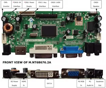 Latumab New (HDMI+DVI+VGA) LCD LED LVDS Controller Board Monitor kit for B156XTN02.1 Безплатна доставка