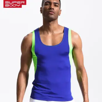 Superbody мъжки тънък быстросохнущий спортна жилетка за дишане усвояването на пот мъжка жилетка высокоэластичный без ръкави на мъжки блузи