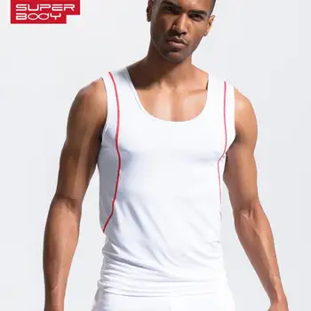 Superbody мъжки тънък быстросохнущий спортна жилетка за дишане усвояването на пот мъжка жилетка высокоэластичный без ръкави на мъжки блузи
