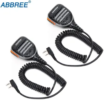 2 елемента Abbree AR-780 водоустойчив ПР раменната говорител микрофон за Kenwood TYT Baofeng Уоки Токи UV-5R UV-82 преносимо радио