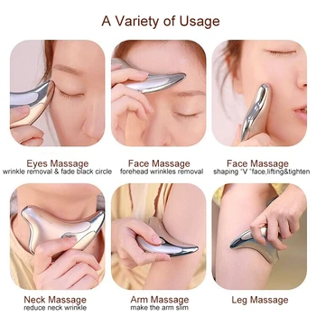 масаж на лице микротоковая выскабливающая дъска електрически вибрации USB Акумулаторна лифтинг на лице, Масаж на лице-лифтинг артефакт